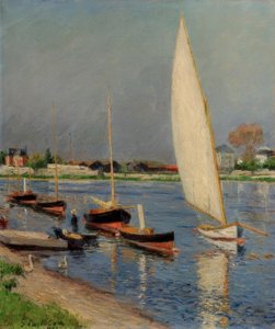 Segelboote auf der Seine bei Argenteuil von Gustave Caillebotte