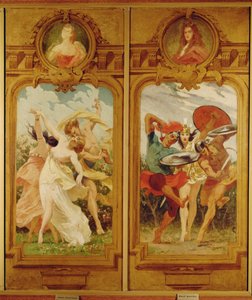 Das Foyer de la Danse hat vier Wandgemälde von Boulanger, die einen Liebestanz, einen Kriegstanz und eine Danse amoureuse zeigen