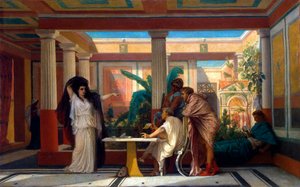 Theaterprobe im Haus eines antiken römischen Dichters, 1855 von Gustave Clarence Rodolphe Boulanger