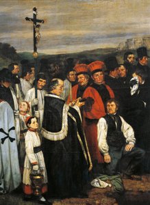 Ein Begräbnis in Ornans von Gustave Courbet
