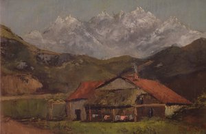 Eine Hütte in den Bergen
