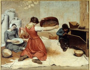 Les sibleuses de ble von Gustave Courbet