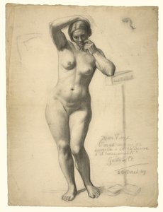 Stehender weiblicher Akt von Gustave Courbet