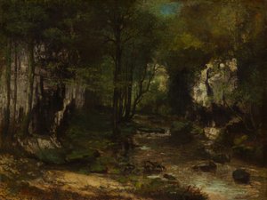Der Bach (Le Ruisseau du Puits-Noir; Tal der Loue) von Gustave Courbet