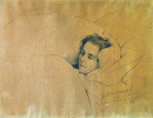 Der Tod von Maria Konstantinovna Bashkirtseva von Gustave Courtois