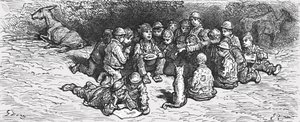 Ein Penny Sweepstake von Gustave Dore