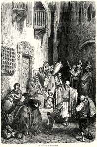 Eine Straße in Albacete von Gustave Dore