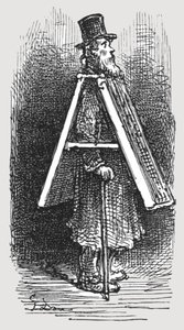 Werbetafel - Mann, 1872