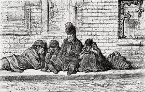 Schlafend auf den Straßen, 1872