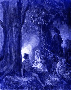 Chactas und Atala, Gravur von Doré von Gustave Dore