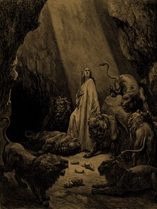 Daniel in der Löwengrube, von Doré