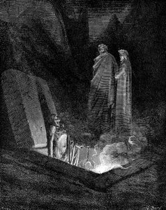 Dante und Virgil blicken in die Hölle, 1863
