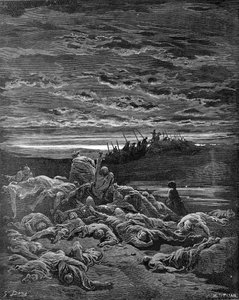 Tod der Söhne Jerubbaals - Bibel von Gustave Dore