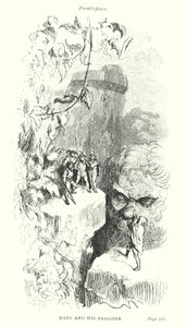 Hans und sein Gefangener (Gravur) von Gustave Dore