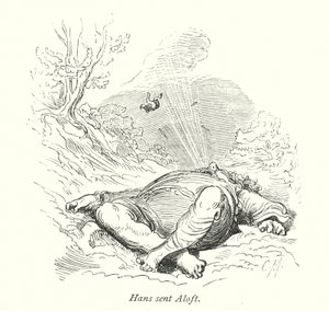Hans in die Höhe geschickt (Gravur) von Gustave Dore
