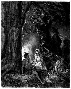 Illustration von Gustave Doré für den Roman von François René de Chateaubriand, Atala, Ausgabe Hachette 1863 von Gustave Dore