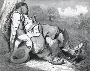 Illustration für „Le petit poucet“, geschrieben 1697 von Charles Perrault (1628-1703)