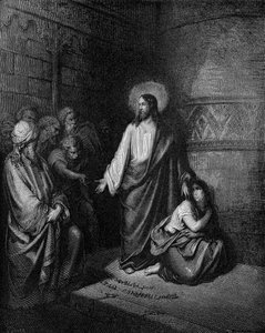 Jesus und die Ehebrecherin von Gustave Dore