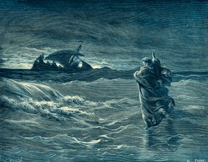 Jesus geht auf dem Meer - Bibel von Gustave Dore