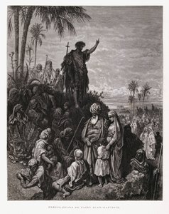 Johannes der Täufer predigt, Illustration aus der Dore-Bibel