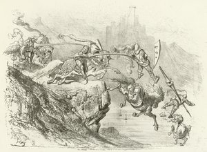 Rittertum im 12. Jahrhundert (Gravur) von Gustave Dore