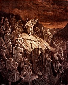 Mattathias appelliert an die jüdischen Flüchtlinge - Bibel von Gustave Dore