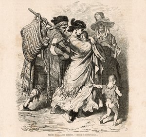 Nomadenfamilie von Musikern