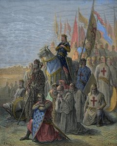 Saint Louis kommt vor Damiette an - Eroberung der ägyptischen Stadt durch die Kreuzfahrer am 6. Juni