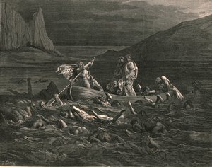 Sobald beide eingeschifft sind, die Wellen schneidend, ca. 1890 von Gustave Dore