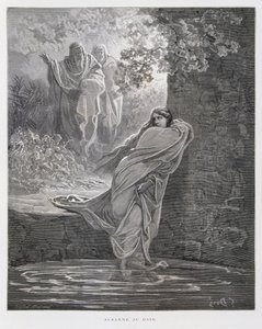 Susanna im Bade (Dan. 13:1-26), Illustration aus der Dore-Bibel