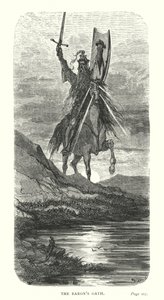Der Eid des Barons (Gravur) von Gustave Dore