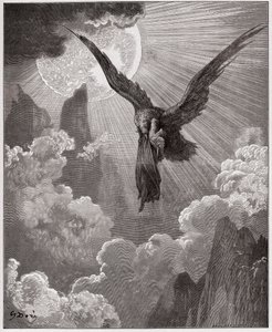 Die Göttliche Komödie (La Divina Commedia), Purgatorio, Gesang 9: Dante wird in einem Traum von einem Adler entführt - von Dante Alighieri (1265-1321) - Illustration von Gustave Doré (1832-1883)