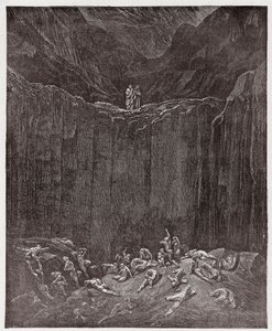 Die Göttliche Komödie, Inferno, Gesang 29: Die Fälscher gequält im Tal - von Dante Alighieri (1265-1321) - Illustration von Gustave Doré (1832-1883)