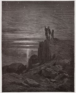 Die Göttliche Komödie, Inferno, Gesang 34: Die Dichter entkommen der Hölle - von Dante Alighieri (1265-1321) - Illustration von Gustave Doré (1832-1883)