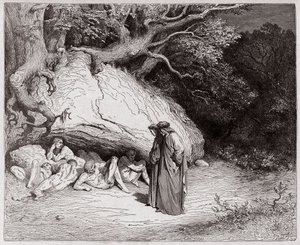 Die Göttliche Komödie, Inferno, Gesang 4: Die unschuldigen Seelen im Limbus (Illustration von Gustave Doré)
