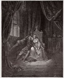 Die Göttliche Komödie (La Divina Commedia), Inferno, Gesang 5: Paolo und Francesca - von Dante Alighieri (1265-1321) - Illustration von Gustave Doré (1832-1883) von Gustave Dore