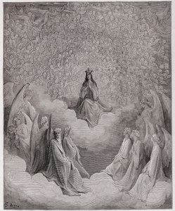 Die Göttliche Komödie (La Divina Commedia), Paradiso, Gesang 31: Die Himmelskönigin - von Dante Alighieri (1265-1321) - Illustration von Gustave Doré (1832-1883)