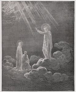 Die Göttliche Komödie, Paradiso, Gesang 8: Karl Martell spricht zu Dante und Beatrice (Illustration von Gustave Doré)
