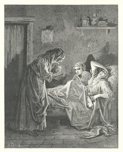 Die Fabeln von La Fontaine: Die alte Frau und ihre Dienerinnen von Gustave Dore