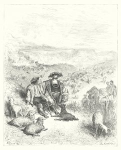 Die Fabeln von La Fontaine: Der Hirte und der König von Gustave Dore