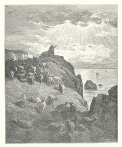 Die Fabeln von La Fontaine: Der Hirte und das Meer von Gustave Dore