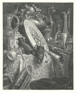 Die Fabeln von La Fontaine: Die Stadtmaus und die Landmaus von Gustave Dore