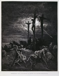Die Kreuzigung Christi, Illustration aus der Dore-Bibel