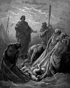 Der wunderbare Fischfang, 1866 von Gustave Dore
