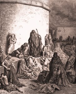 Das Volk trauert über Jerusalem, von Gustave Doré - Bibel von Gustave Dore