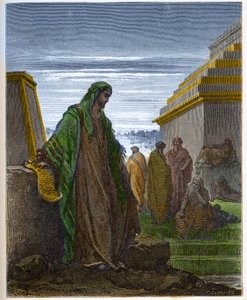 Der Prophet Daniel - Gravur in „Die illustrierte Bibel“ von Gustave Doré (1832-1883) - Gravur aus „Die Doré-Bibel“ von Gustave Dore