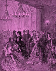 Viktorianischer Ball im Mansion House, London, Gravur von Gustave Doré von Gustave Dore