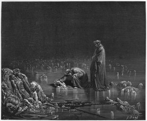 Virgil (70-19 v. Chr.) und Dante, Illustration aus 