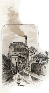 Ansicht des Bievre-Flusses in Paris