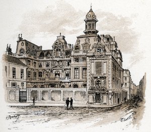 Ansicht des Hotels de la Valletta am Quai des Celestins, Paris